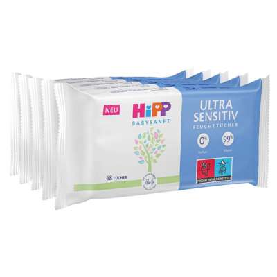 Hipp Babysanft Ultra Sensitive törlőkendő 5x48 db - 240 db