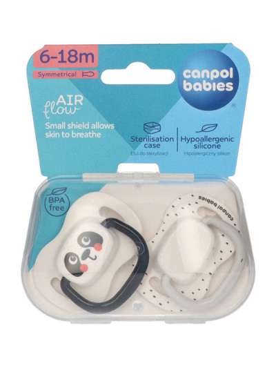 Canpol BabiesBoo szimmetrikus játszócumi 6-18 hónapos korig /fehér - 1 db