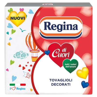Regina Di Cuori szalvéta 33x33 cm, 3 rétegű - 100 g