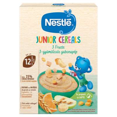 Nestlé Junior Cereals 3-gyümölcsös gabonapép 12 hónapos kortól - 200 g
