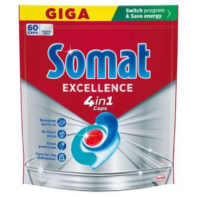 Somat Excellence 4in1 gépi mosogatószer kapszula - 60 db
