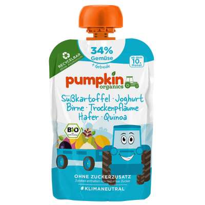Pumpkin Bio édesburgonya püré szilvával és zabbal 10 hónapos kortól - 100 g