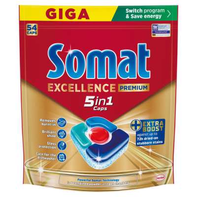 Somat Excellence Premium 5in1 gépi mosogatógép kapszula - 54 db