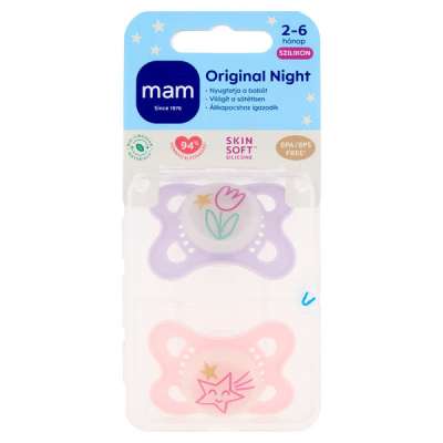 MAM Original Night szilikon alvócumi 2-6 hónapos kortól - 2 db