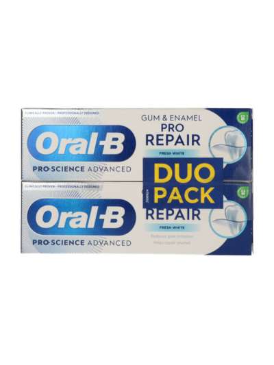 Oral-B Professional Gum & Enamel Pro-Science Advanced Fresh White fogkrém 2x75 ml - 150 ml