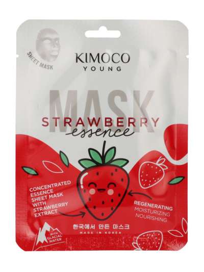 Kimoco regeneráló és hidratáló fátyolmaszk eper kivonattal - 23 ml