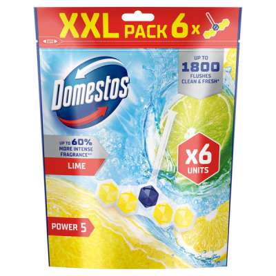 Domestos Power 5 Lime WC illatosító 6x50 g - 300 g