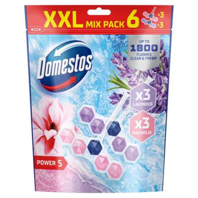 Domestos Power 5 Magnolia/Lavender WC illatosító 6x50 g - 300 g