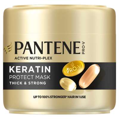 Pantene Thick & Strong Keratin Protect hajpakolás - 300 ml