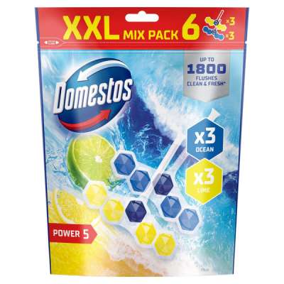 Domestos Power 5 Ocean/Lime WC illatosító 6x50 g - 300 g