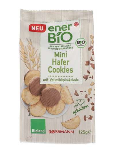 Ener-bio mini zabos sütemények tejcsokoládéval részben bevonva - 125 g