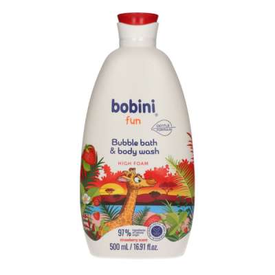 Bobini Fun fürdető és fürdőhab /eper - 500 ml