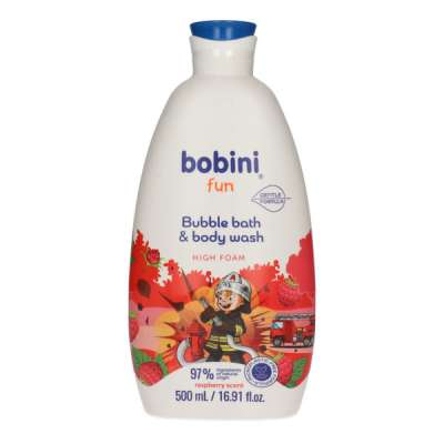 Bobini Fun fürdető és fürdőhab /málna - 500 ml