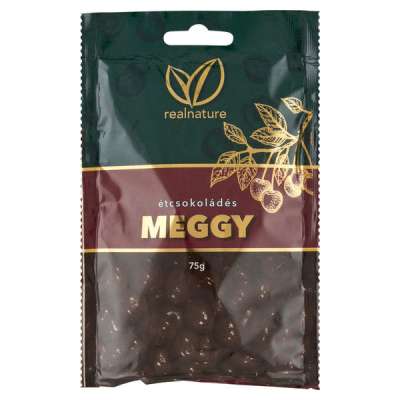 Real Nature étcsokoládés meggy - 75 g