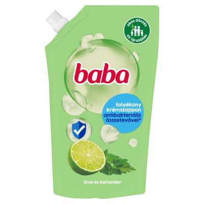 Baba folyékony szappan utántöltő antibakteriális, lime - 500 ml