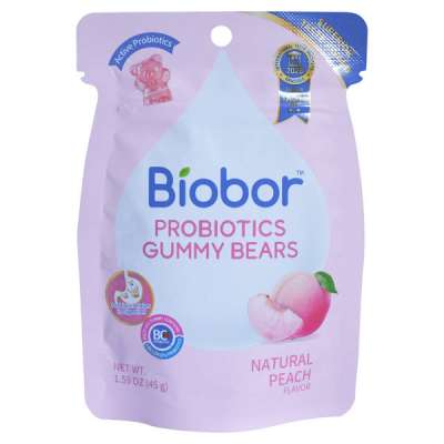 Biobor probiotikus gumicukor őszibarack izű - 45 g