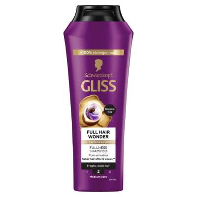 Gliss Full Hair Wonder sampon koffeinnel és peptidekkel - 250 ml