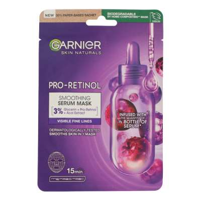 Garnier Nature Skin Pro-Retinol textil maszk - 22 g