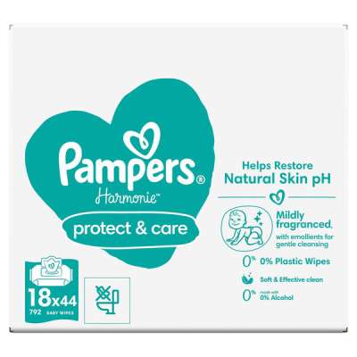 Pampers Harmonie Protect & Care törlőkendő - 792 db
