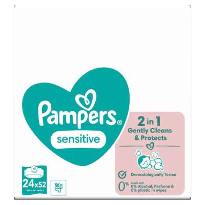 Pampers Sensitive törlőkendő - 1248 db