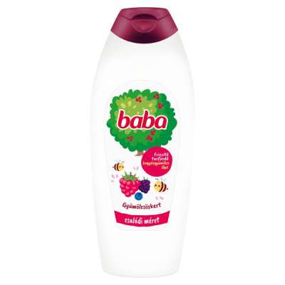 Baba Gyümölcsöskert tusfürdő bogyósgyümölcs illattal - 750 ml