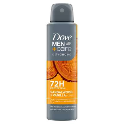 Dove Men+Care Advanced Sandalwood + Vanilla Scent dezodor spray - 150 ml