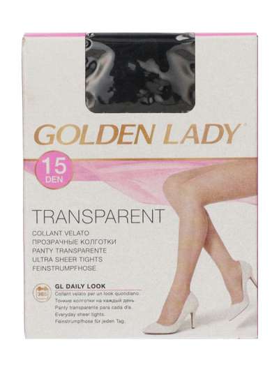 Golden Lady Transparent harisnya 15Den fekete L - 1 db