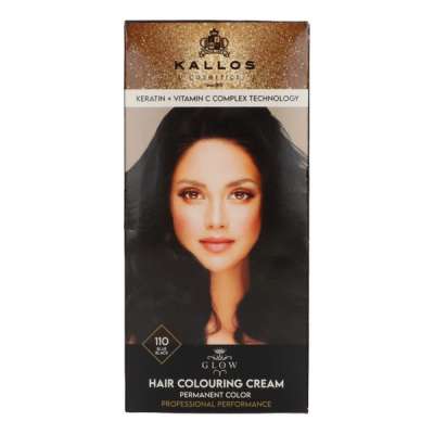 Kallos Glow tartós krémhajfesték 110 kékes fekete - 60 ml