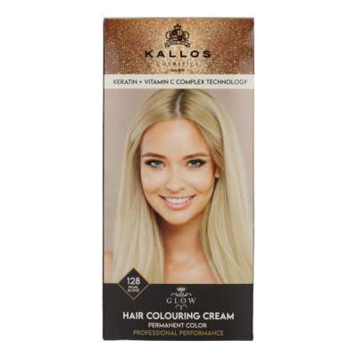 Kallos Glow tartós krémhajfesték /128 gyöngyszőke - 60 ml