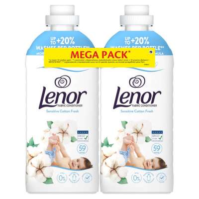 Lenor Sensitive Cotton Fresh öblítő duo 118 mosás - 2478 ml