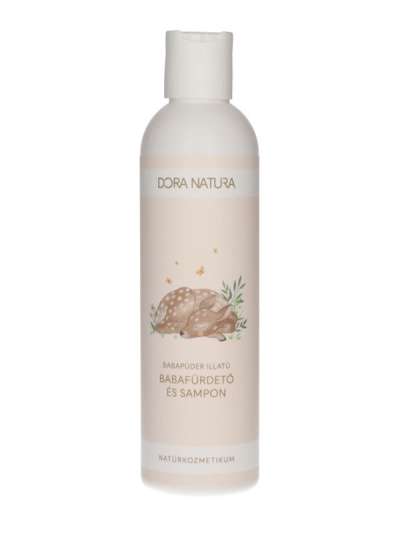 Dora Natura Babapúder illatú babafürdető és sampon - 200 ml