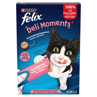 Purina Felix Deli Moments lazac macska jutalomfalat 4 x 10 g - 40 g