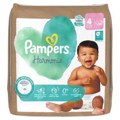 Pampers Harmonie bugyielenka, méret: 4, 9kg-15kg - 24 db