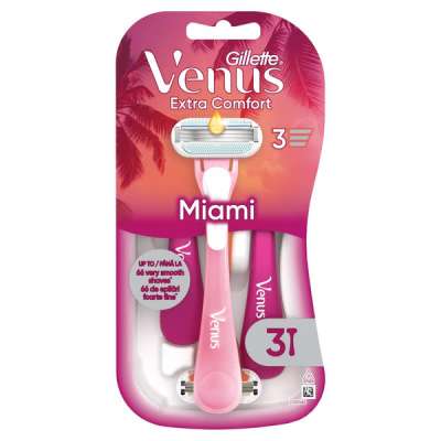 Venus Extra Comfort Miami eldobható borotva 3 pengés - 3 db