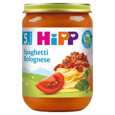 HiPP bio bolognai spagetti bébiétel 5 hónapos kortól - 190 g