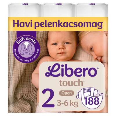 Libero Touch nadrágpelenka, méret: 2, 3-6 kg - 188 db