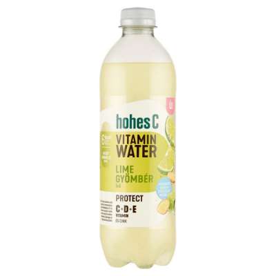 Hohes C Vitamin Water Protect lime-gyömbér ízesítésű, gyümölcs-tartalmú szénsavas üdítőital - 0,5 l