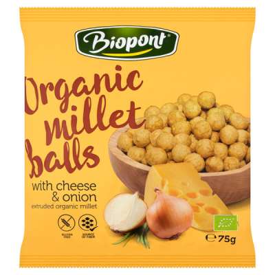 Biopont Bio Extrudált kölesgolyó sajtos-hagymás ízesítéssel - 75 g