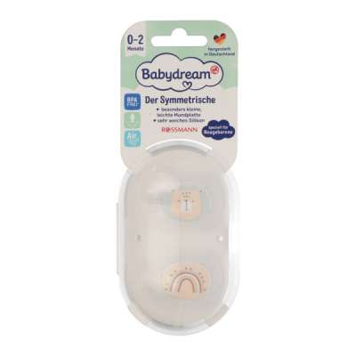 Babydream játszócumi szilikon, szimmetrikus 0-2 hónapos - 2 db