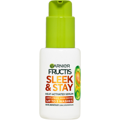 Garnier Fructis Sleek & Stay hőre aktiválódó szérum száraz, szöszösödő hajra - 50 ml
