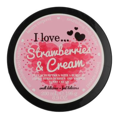 I Love tápláló testvaj eperkrémmel - 200 ml