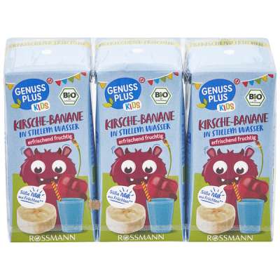 Genuss Plus Kids cseresznye-banán gyümölcslé 1 éves kortól - 600 ml