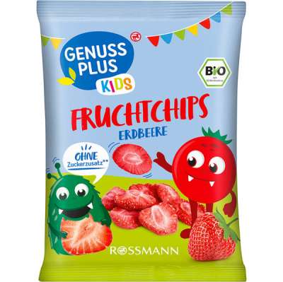 Genuss Plus Kids epres gyümölcschips 4 éves kortól - 12 g