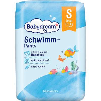 Babydream úszópelenka S-es méret 5-11 kg - 12 db