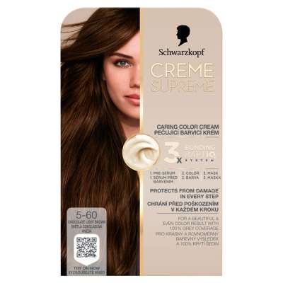 Schwarzkopf Creme Supreme tartós hajfesték /5-60 Világos csokoládébarna - 1 db