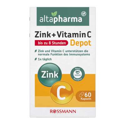 Altapharma étrend-kiegészítő kapszula cinkkel és C-vitaminnal - 60 db