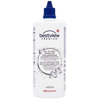 Best View kontaktlencse folyadék hialuronnal - 400 ml