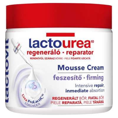 Lactovit LactoUrea Mousse Cream feszesítő testápoló - 400 ml