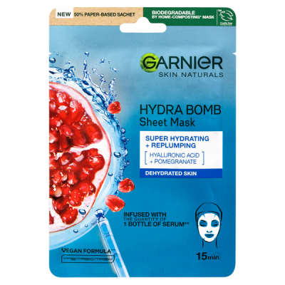 Garnier Skin Naturals Hydra Bomb textilmaszk - 5 db