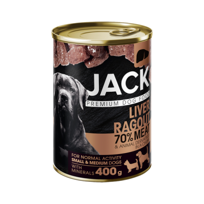 Jack állateledel felnőtt kutyáknak májjal - 400 g